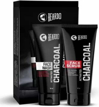 BEARDO Charcoal Face Wash, 50ml and Charcoal Face Scrub, 50gm Gift Set Kit (Pack of 2)  (2 Items in the set)