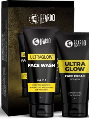 BEARDO Ultraglow Face Wash, 50ml and Ultra Glow Face Cream, 60gm Gift Set ( MITRA Unique) (Pack of 2)  (2 Items in the set)