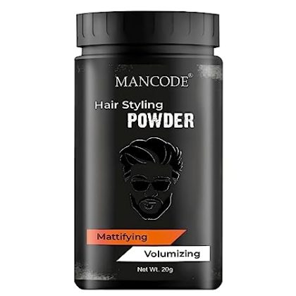 Mancode Hair Volumizing Powder Wax strong hold | Matte Finish | 24 hrs hold | 100% natural & safe hair styling powder