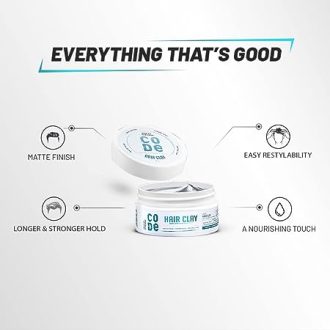Wild Stone CODE Hair Styling Clay for Men, 40 gm| Long Lasting Strong Hold| Matte Finish with Volume - Image 5