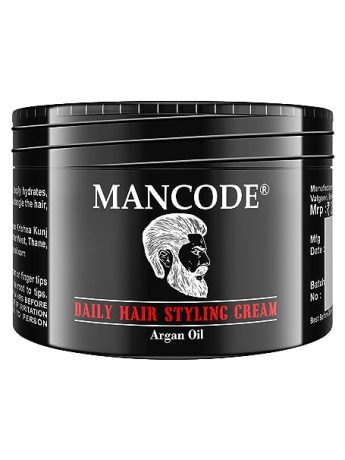 Man Code Hair Styling Cream Daily Hair Styling Cream for Men, Soft Smooth Glossy Hair Nourishes and Moisturizes Hairs Enriched with Vitamins Shea Walnut Argan, 100g (Pack of 1)