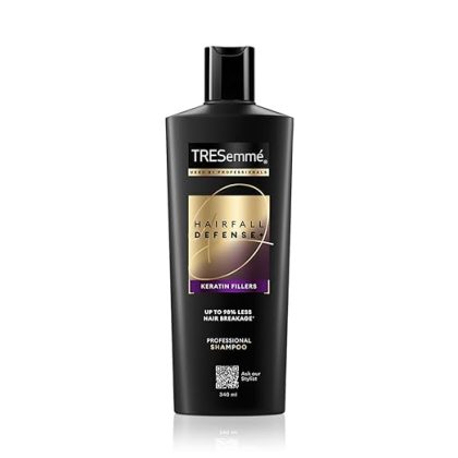 Tresemme Hair Fall Defence, Shampoo, 340ml, for Strong Hair, with Keratin Protein, Prevents Hairfall due to Breakage, Nourishes Dry Hair & Frizz, for Men & Women
