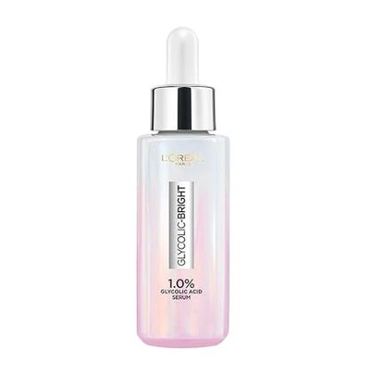 L'Oreal Paris Instant Glowing Serum, 1% Glycolic Acid, 2% Niacinamide Serum, Visibly Minimizes Spots, Reveals Even Skin Tone, Glycolic Bright Skin, 30ml