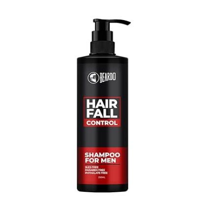Beardo Hair Fall Control Shampoo For Men, 250 ml | Shampoo For Men With The Goodness Of Amla, Rosemary Oil, Aloe Vera and Brahmi | Strong Hair Shampoo