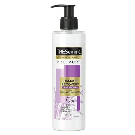 TRESemme Pro Pure Damage Recovery Conditioner For Damaged Hair, 370 Millilitre With Fermented Rice Water, Sulphate Free & Paraben Free (Jasmine)