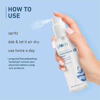 Plum 3% Niacinamide & Rice Water Face Toner | With Rice Ferment Extract | Alcohol-Free Toner | Fades Blemishes, Brightens Skin | Smoothens Skin | Fragrance-Free | 100% Vegan | 150 ml - Image 2
