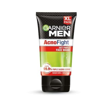 Garnier Men Acno Fight Anti Pimple Face Wash, Anti Pimple Face Wash with Salicylic Acid and Herba Repair, Suitable for all Skin Types, 150g