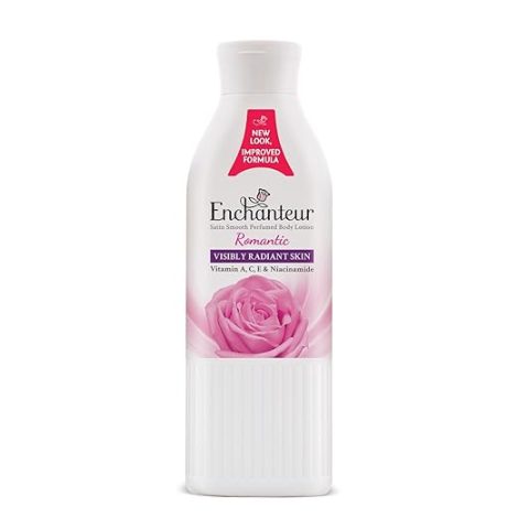 Enchanteur Romantic Perfumed Body Lotion with Aloe Vera & Olive Butter for Satin Smooth Skin| | Non-Greasy Formula| Water-Based Lotion| Floral French Fragrance | 250ml