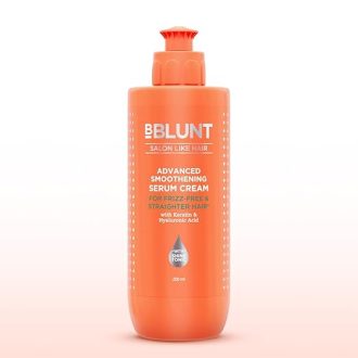 BBlunt Advanced Smoothening Serum Cream with Keratin & Hyaluronic Acid - 200 ml | Makes Hair Frizz-Free & Straighter | Deeply Nourishes | Adds Spectacular Shine | For Men & Women