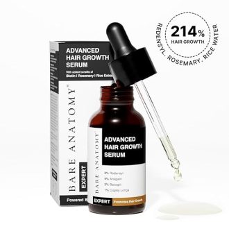 Bare Anatomy Advanced Hair Growth Serum | 3% Redensyl + 4% Anagain + 3% Baicapil + 1% Capilia Longa, Rosemary, Biotin & Rice Extract | Hair growth & Hair fall control serum for Women & Men | 30mL - Image 2