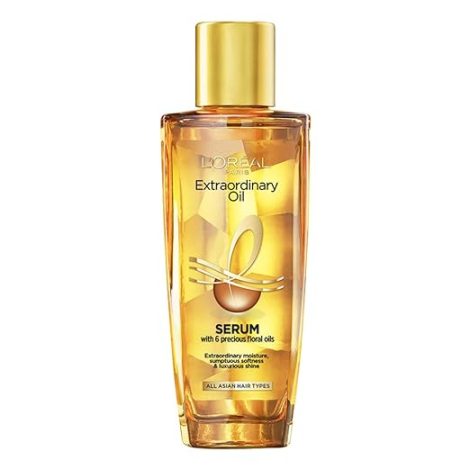 L'Oreal Paris Serum, Protection and Shine, For Dry, Flyaway & Frizzy Hair, With 6 Rare Flower Oils, Extraordinary Oil, 30ml