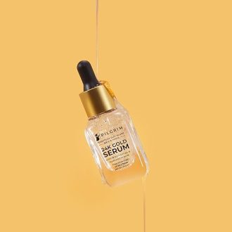 Pilgrim 24K Gold Face Serum With Niacinamide & Hyaluronic Acid, Dewy Primer For Face Make-Up For All Skin Types, Korean Skin Care For Unisex, 20ml - Image 2