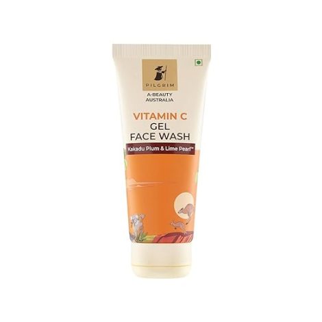 Pilgrim Australian Vitamin C Gel Face Wash for for dry/ radiant/ glowing skin with Kakadu Plum & Lime Pearl™ | Women & Men | 100 ml