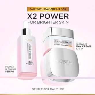 L'Oreal Paris Brightening Serum, 1% Glycolic Acid, 2% Niacinamide Serum, Visibly Minimizes Spots, Reveals Even Skin Tone, Glycolic Bright Skin, 15ml - Image 6
