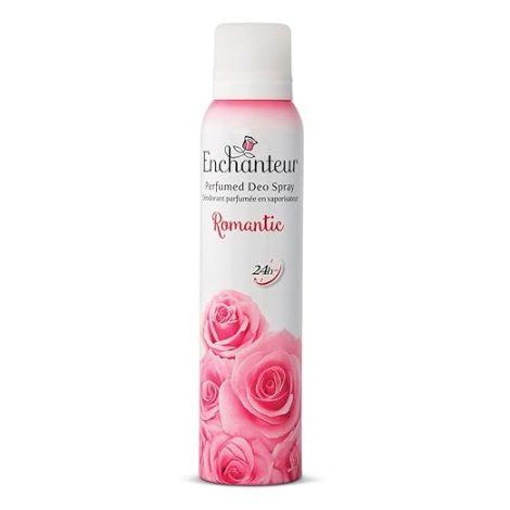 Enchanteur Romantic Perfumed Deo Spray for Women with 24-Hours Odour Protection| Long-Lasting Floral French Fragrance| Refreshing & Gentle Deo Spray| 150ml