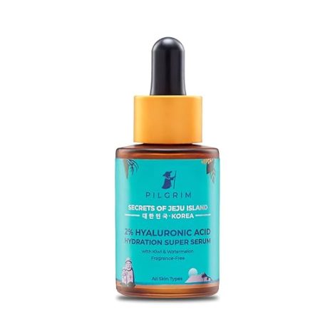 Pilgrim 2% Hyaluronic Acid Hydration Super Serum With Kiwi Extracts For Hydrated Skin For Unisex Of All Skin Types Korean Skin Care, 30ml
