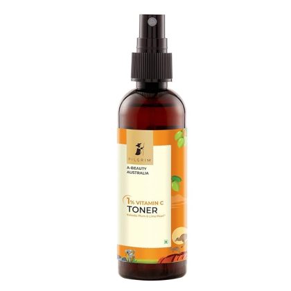 Pilgrim Australian 1% Vitamin C Toner for glowing skin with Kakadu Plum & Lime Pearl™ | Vitamin C toner for dry skin | Vitamin C toner for open pores tightening & refining | Alcohol free | 100 ml