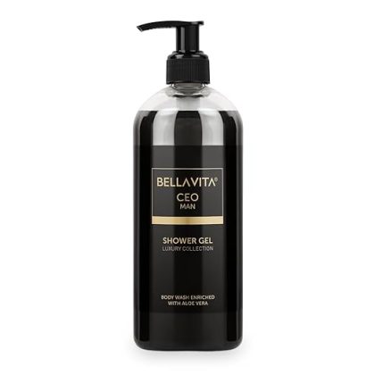 Bella Vita Luxury CEO MAN Body Wash Refreshing Shower Gel for Deep Cleansing, Refreshing, Hydrating & Moisturising Skin with Aloe Vera Gel, 500 Ml