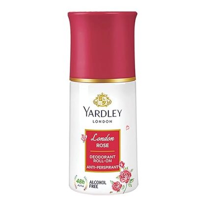 Yardley London London Rose Anti-Perspirant Deodorant Roll-On| Body Deodorant Roll-On For Women| 48-Hour Active Sweat Protection| Alcohol-Free | 50ml