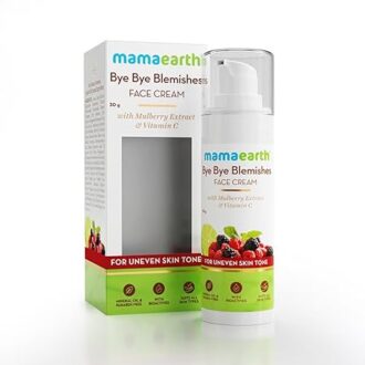 Mamaearth Bye Bye Blemishes* Face Cream, For Pigmentation & Blemish Removal, With Mulberry Extract & Vitamin C - 30ml