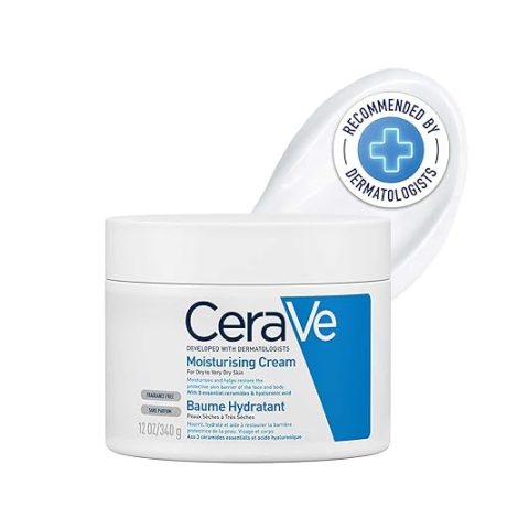CeraVe Moisturizing Cream For Dry To Very Dry Skin (340gm) - Formulated with 3 Essential Ceramides And Hyaluronic Acid | Non-Comedogenic Moisturizer For Face
