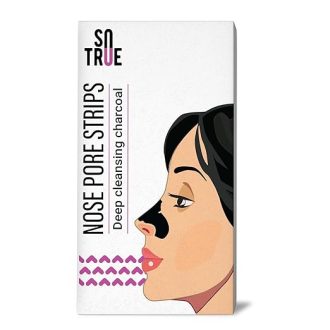 Sotrue Charcoal Nose Pore Deep Cleansing Strips | For Blackheads and Whiteheads Removal | Aloe vera Extract, Activated Charcoal | Pack of 5 Nose Strips