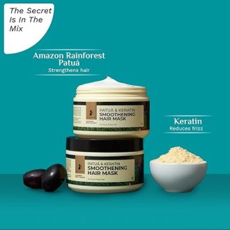Pilgrim Amazonian Patuá&Keratin Strengthening Hair Mask For Dry&Frizzy Hair With Sacha Inchi For Women&Men|Hair Mask For High Shine&Hydration|Hair Mask For Smoothening Hair|Silicon Free|200Gm - Image 2