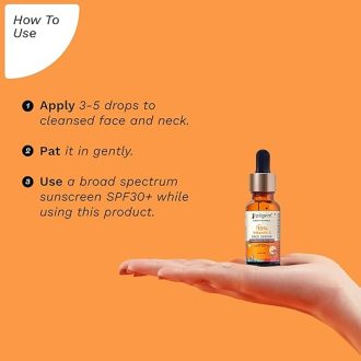 Pilgrim 15% Vitamin C Face Serum For Glowing Skin 20ml | Serum with Vit C, Ferulic acid, and Vit E | Reduces Dark Spots & Evens Skin Tone | Fragrance Free | For Men and Women | For All Skin Types - Image 4