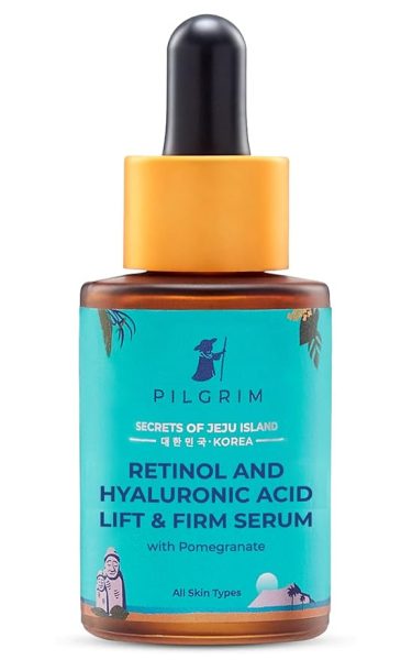 PILGRIM Korean 0.5% Retinol & 1% Hyaluronic Acid Lift & Firm Anti Aging Serum | Retinol serum for face| Reduce Fine Lines & Wrinkles|For Men & Women |All Skin Types|30ml