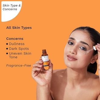 Pilgrim 15% Vitamin C Face Serum For Glowing Skin 20ml | Serum with Vit C, Ferulic acid, and Vit E | Reduces Dark Spots & Evens Skin Tone | Fragrance Free | For Men and Women | For All Skin Types - Image 7