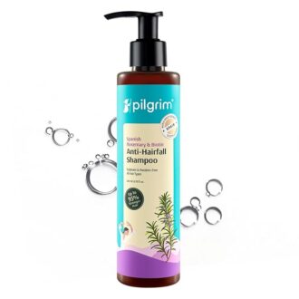 Pilgrim Spanish Rosemary & Biotin Anti Hairfall Shampoo for Reducing Hair Loss & Breakage | Upto 95% stronger hairs | Suitable for all hair types | For Men & Women 200ml