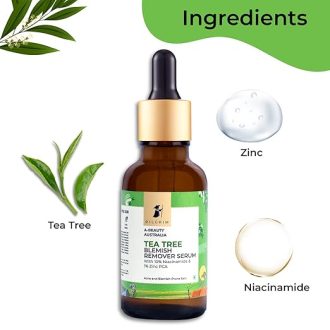 Pilgrim Tea Tree & 10% Niacinamide blemish-remover serum with Zinc PCA for acne prone skin | Niacinamide serum for acne| Acne scar reducing 10% Niacinamide serum for face | Women & Men | 30 ml - Image 4