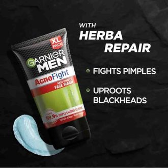Garnier Men Acno Fight Anti Pimple Face Wash, Anti Pimple Face Wash with Salicylic Acid and Herba Repair, Suitable for all Skin Types, 150g - Image 5