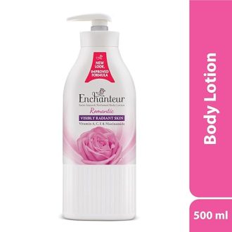 Enchanteur Romantic Perfumed Body Lotion with Aloe Vera & Olive Butter for Satin Smooth Skin| | Non-Greasy Formula| Water-Based Lotion| Floral French Fragrance | 500ml - Image 2