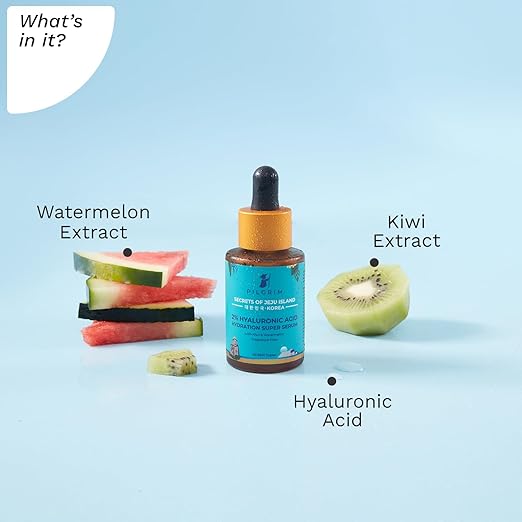 Pilgrim 2% Hyaluronic Acid Hydration Super Serum With Kiwi Extracts For Hydrated Skin For Unisex Of All Skin Types Korean Skin Care, 30ml - Image 3