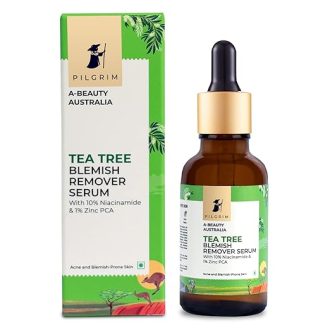 Pilgrim Tea Tree & 10% Niacinamide blemish-remover serum with Zinc PCA for acne prone skin | Niacinamide serum for acne| Acne scar reducing 10% Niacinamide serum for face | Women & Men | 30 ml