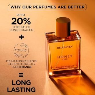 Bella Vita Luxury Honey Oud Unisex Eau De Parfum with Bergamot, Patchouli, Vanilla|Premium, Long Lasting Sweet & Spicy Fragrance for Men & Women 100ML - Image 2