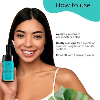 Pilgrim Korean Volcanic Lava Ash Foaming Face Wash with Built In Brush for Deep Cleansing | Korean Skin Care Products | 100% Safe on All Skin Types | For Men & Women | SLS & Paraben Free | 120 ml - Image 4