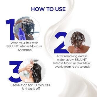 BBLUNT Intense Moisture Hair Mask with Jojoba Oil & Vitamin E for Nourished & Shiny Hair - 250 g - Image 4