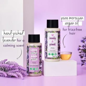Love Beauty & Planet Argan Oil and Lavender Sulfate Free Smooth and Serene Shampoo|| No Parabens|| No Dyes|| 400ml - Image 5