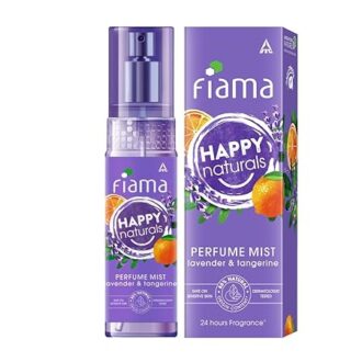 Fiama Happy Naturals Lavender & Tangerine Perfume Spray, 120ml, Floral & Woody, 24 hrs Fragrance, Safe on Sensitive Skin