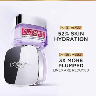 L'Oréal Paris Hyaluronic Acid Line Filling Water Cream, Moisturiser, Hyaluronic Acid for Hydrated & Replump Skin, Ceramides for Barrier Repair, Reduces Fine Lines, 15ml - Image 5