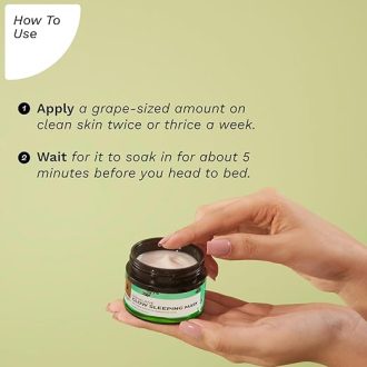 PILGRIM Spanish Squalane (Plant) Glow Sleeping Mask with alpha arbutin & hyaluronic acid | Face pack for glowing skin & skin hydration | For women & men | Fragrance free | No parabens & sulphates|50gm - Image 4