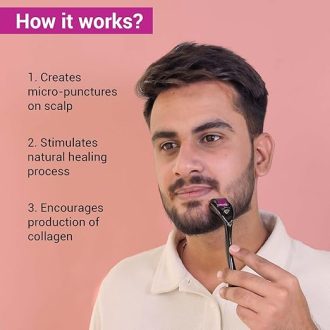 Sotrue Derma Roller For Hair Growth 0.5 mm with 540 Stainless Steel Needles | Repairs Damaged Hair, Activates Hair Follicles | For Hair Fall & Hair Thickening | Reduces Acne Scars | Safe & Effective To Use - Image 2