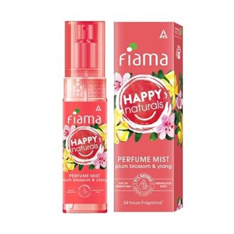 Fiama Happy Naturals Plum Blossom & Ylang Perfume Spray, 120ml, Citrus & Floral, 24 hrs Fragrance, Safe on Sensitive Skin - Image 2