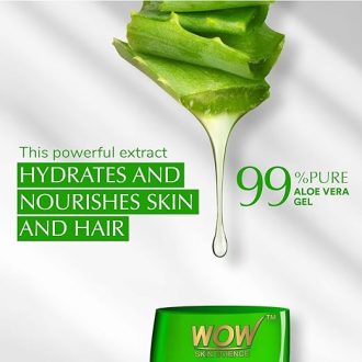 WOW Skin Science Aloe Vera Multipurpose Beauty Gel for Skin and Hair, 250 ml - Image 3