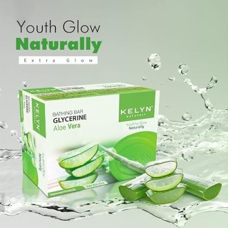 KELYN Skincare Bathing Soap | Bathing Bar with Glycerine, Aloe Vera, Honey & Almond Oil Soap for Deep Cleansing | Aloe Vera Bathing Soap (Pack of 6) - Image 3