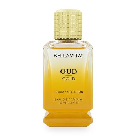 Bella Vita Luxury Men Oud Gold Eau De Parfum Intense Liquid Perfume With Caramel, Orris, Rose, Jasmine |Woody Long Lasting Edp Fragrance Scent 100 Ml