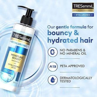 TRESemme HYALURONIC Moisture Boost Shampoo, with Hyaluronic Acid, Sulphate Free & Paraben Free, for Dry Hair, 370 ml - Image 2