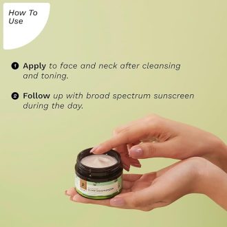 Pilgrim Squalane (Plant) Glow Moisturizer Cream For Face With Niacinamide & Vitamin C|Moisturizer For Dry Skin Hydration|Face Moisturizer Cream With Vitamin C For Glowing Skin|Non-Greasy|50 Gm - Image 3